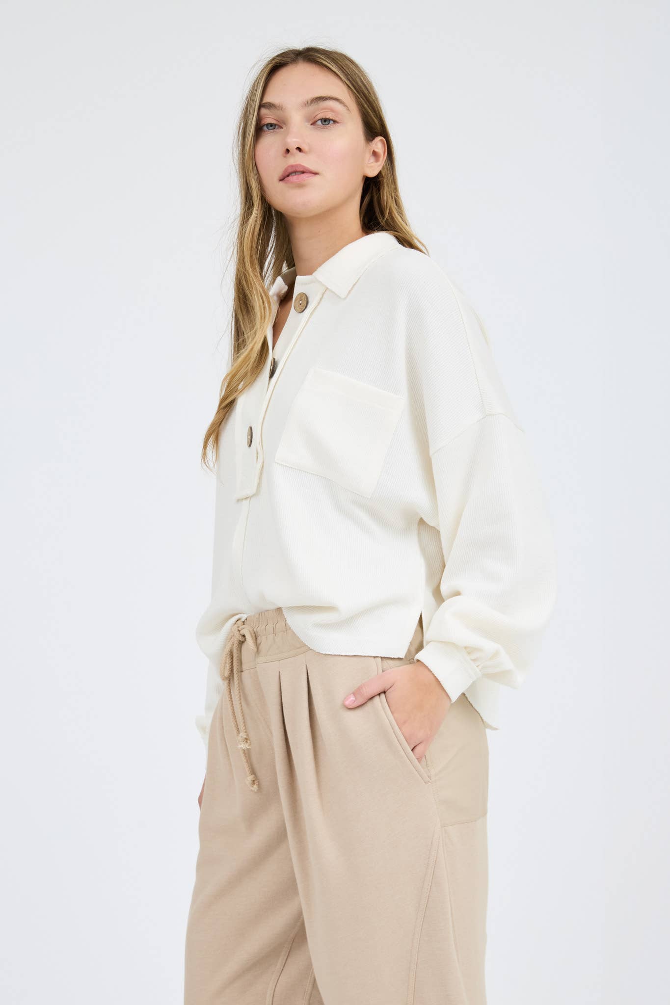 Off White Raw Edge Soft Knit Top