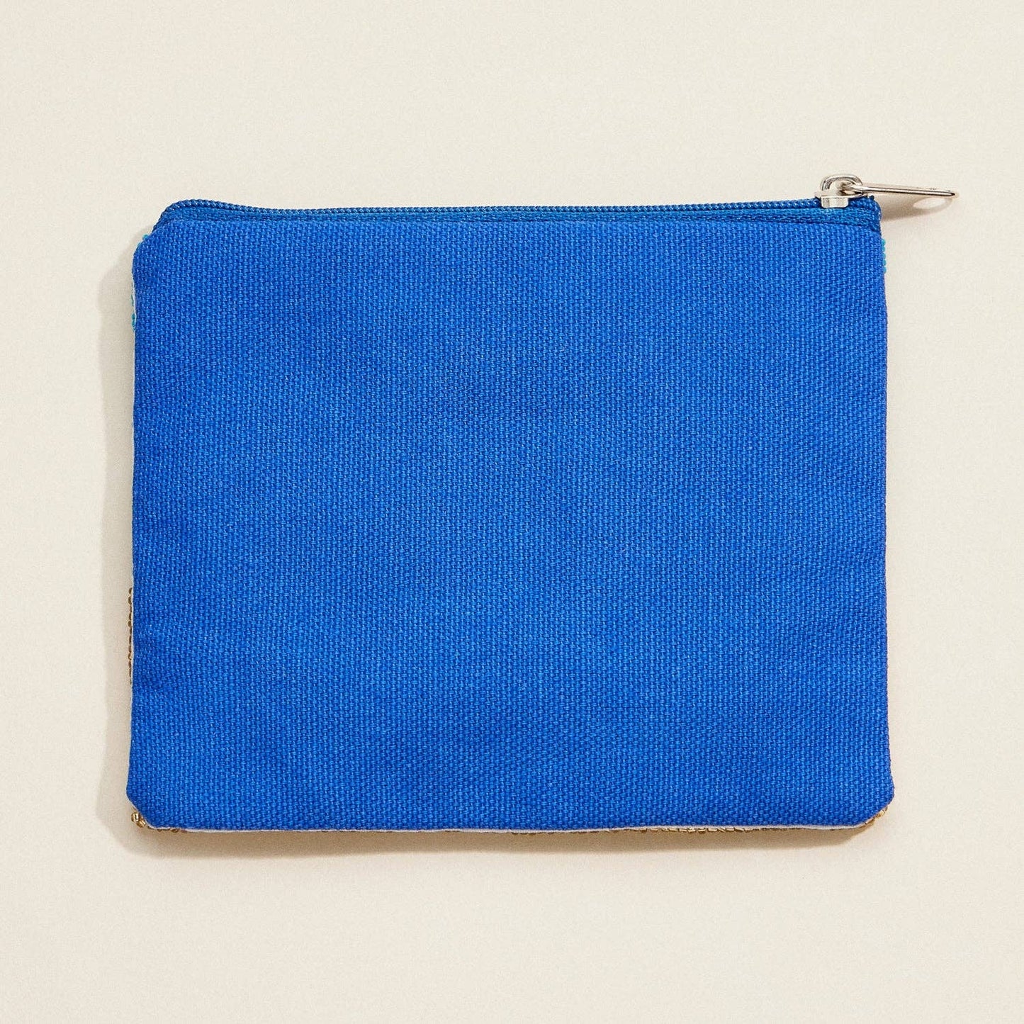 "Salty as a Beach" Beaded Coastal Zip Coin Pouch