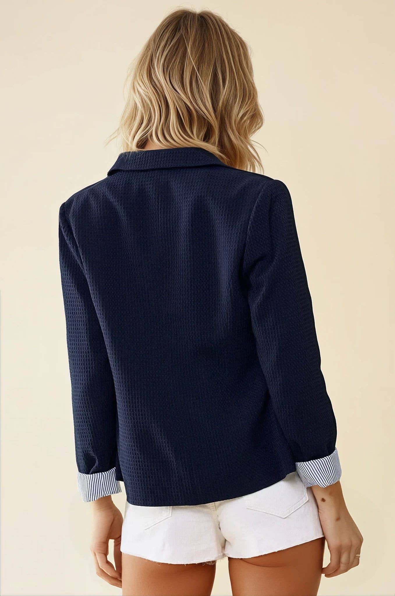 Midnight Stripe Lined Blazer