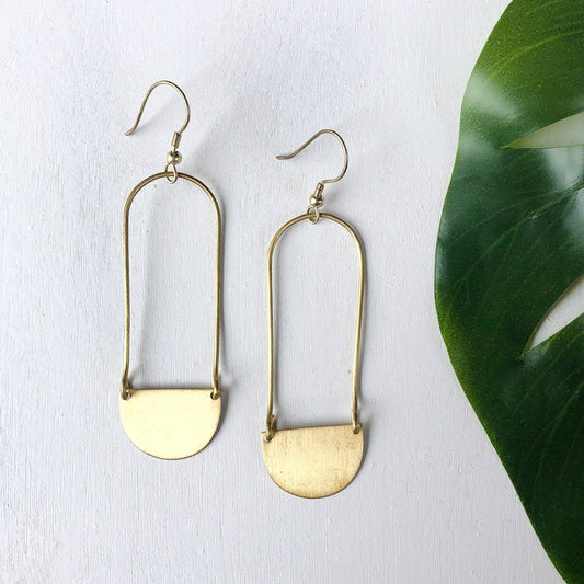 Fair Trade: Matte Gold Aliya Earrings