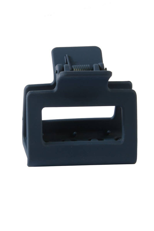 Navy Square Macaron Shark Clip