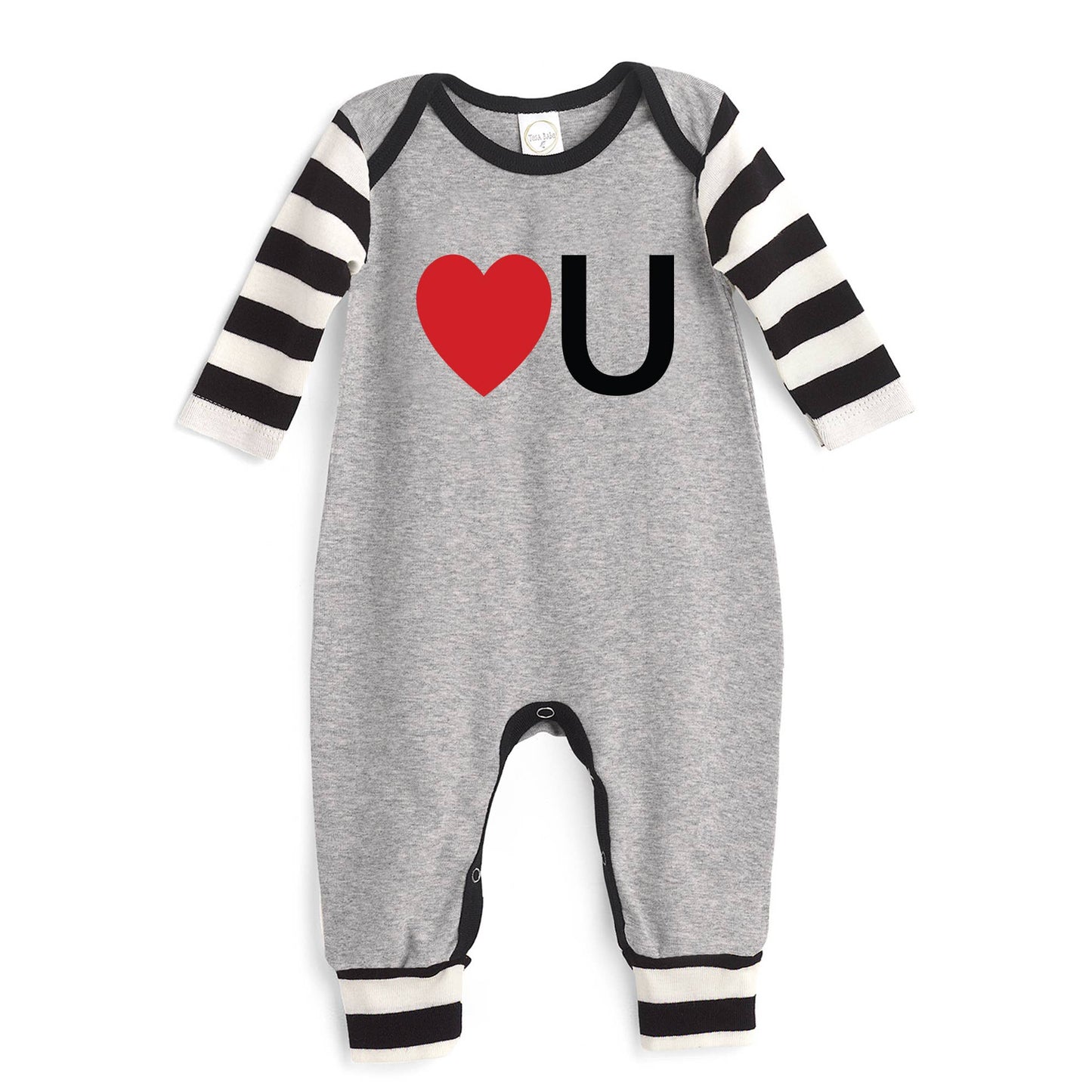 Baby Valentine's "Love You" Cotton Romper