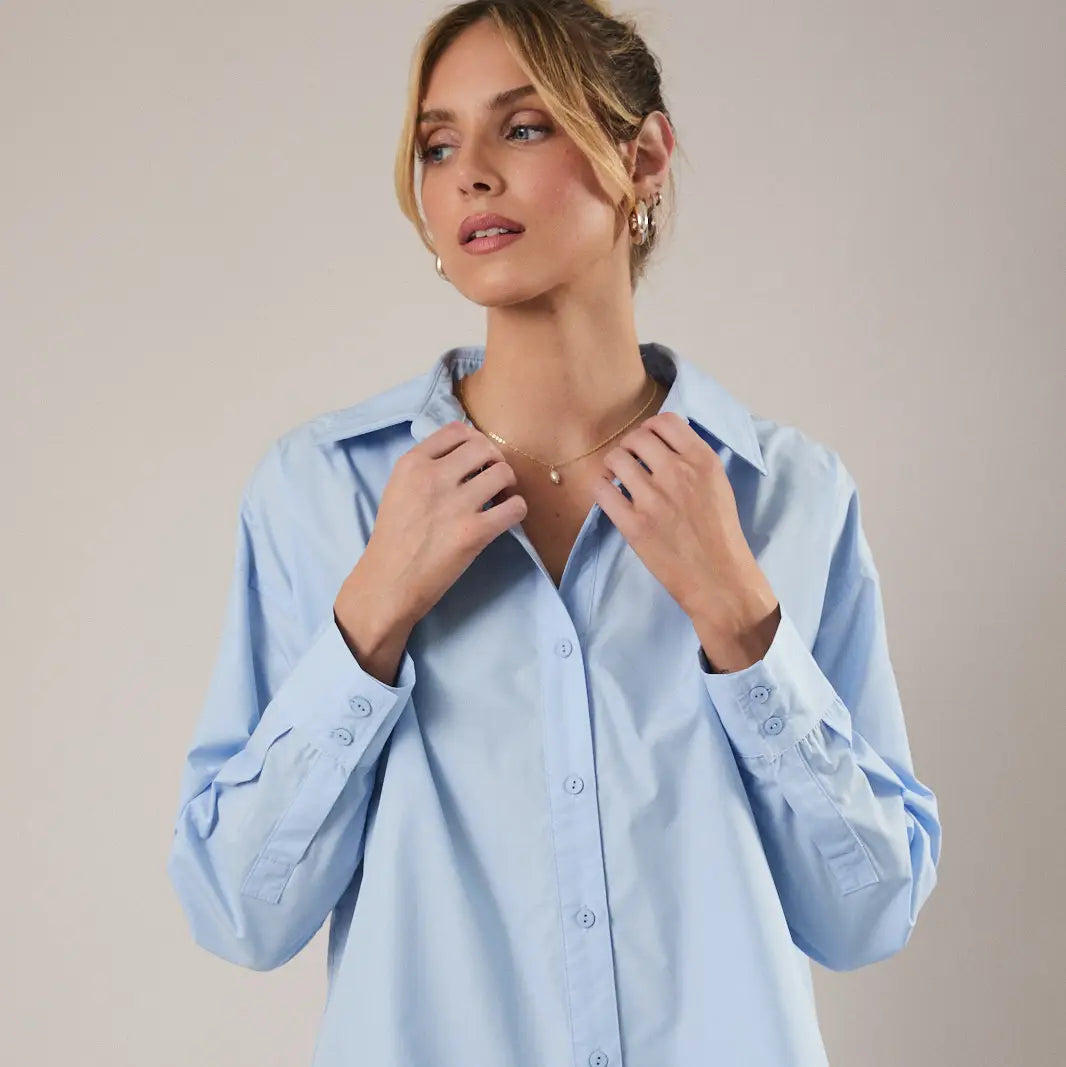 Light Blue Overfit Button Down Shirt