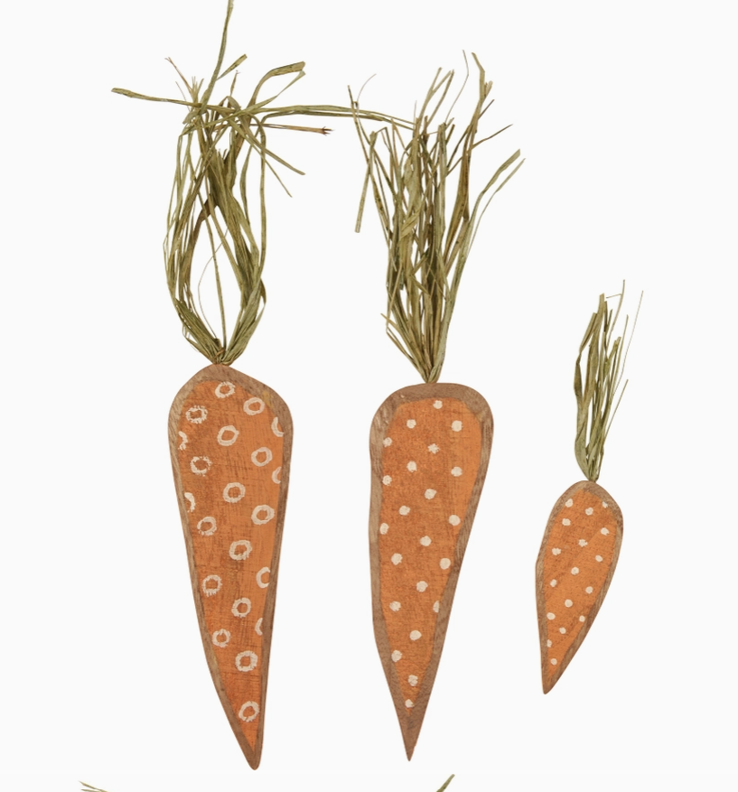 Dotted Wooden Carrot set