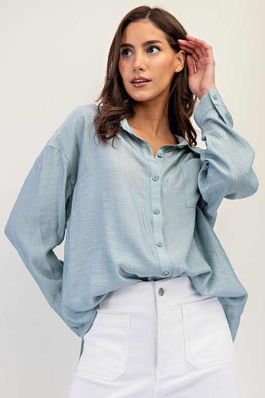 Stone Blue Button Down Shirt