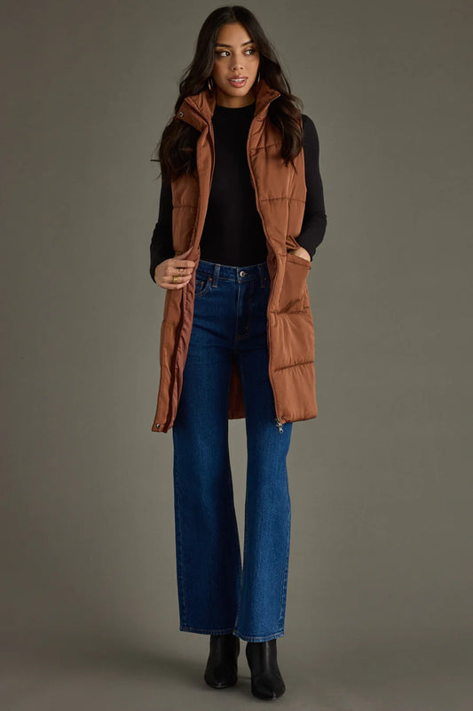 Brown Long Outdoor Vest