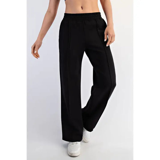 Modal Poly Pintuck Straight Pant