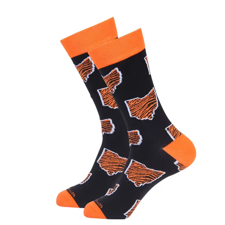 Bengal Stripe Ohio Shape Socks