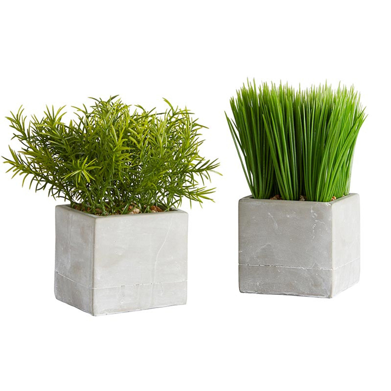 fake plant in rectangular pot Artificial Plants Set - Square Pot