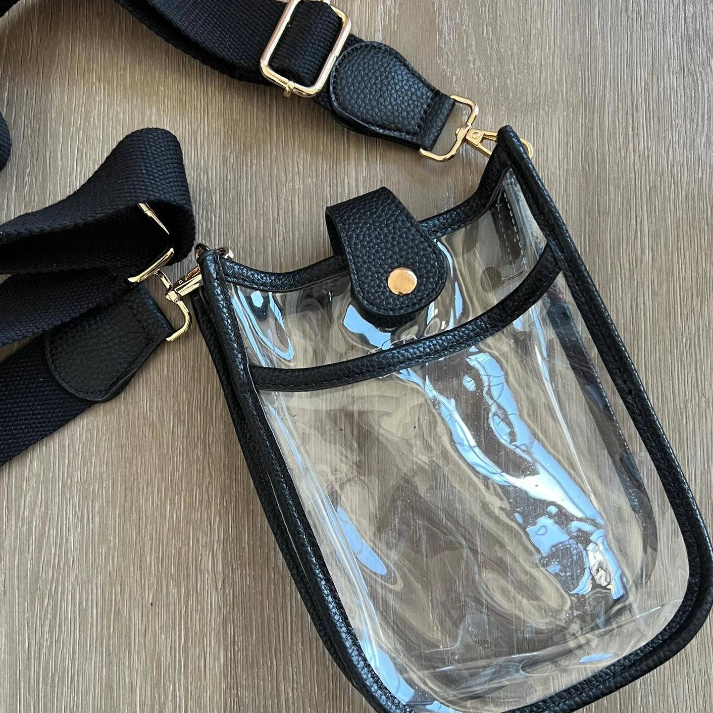 Mustard Game Day Mini Clear Crossbody Bag