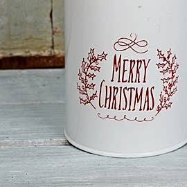 5.5Hx4 Inch Holiday Bucket-Merry Xmas