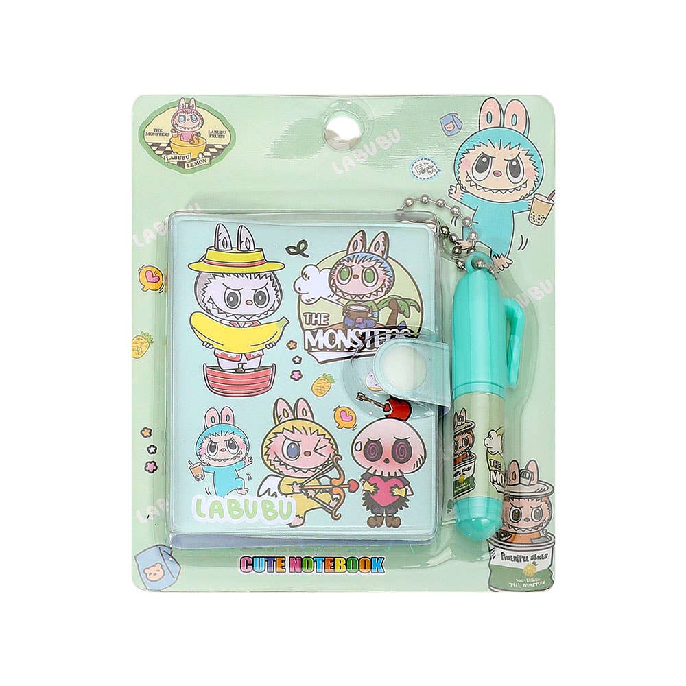 Labubu Monster Bunny Notebook Mini Pen Set