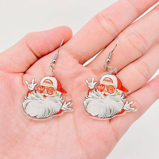 "Cool" Santa Dangle Earrings
