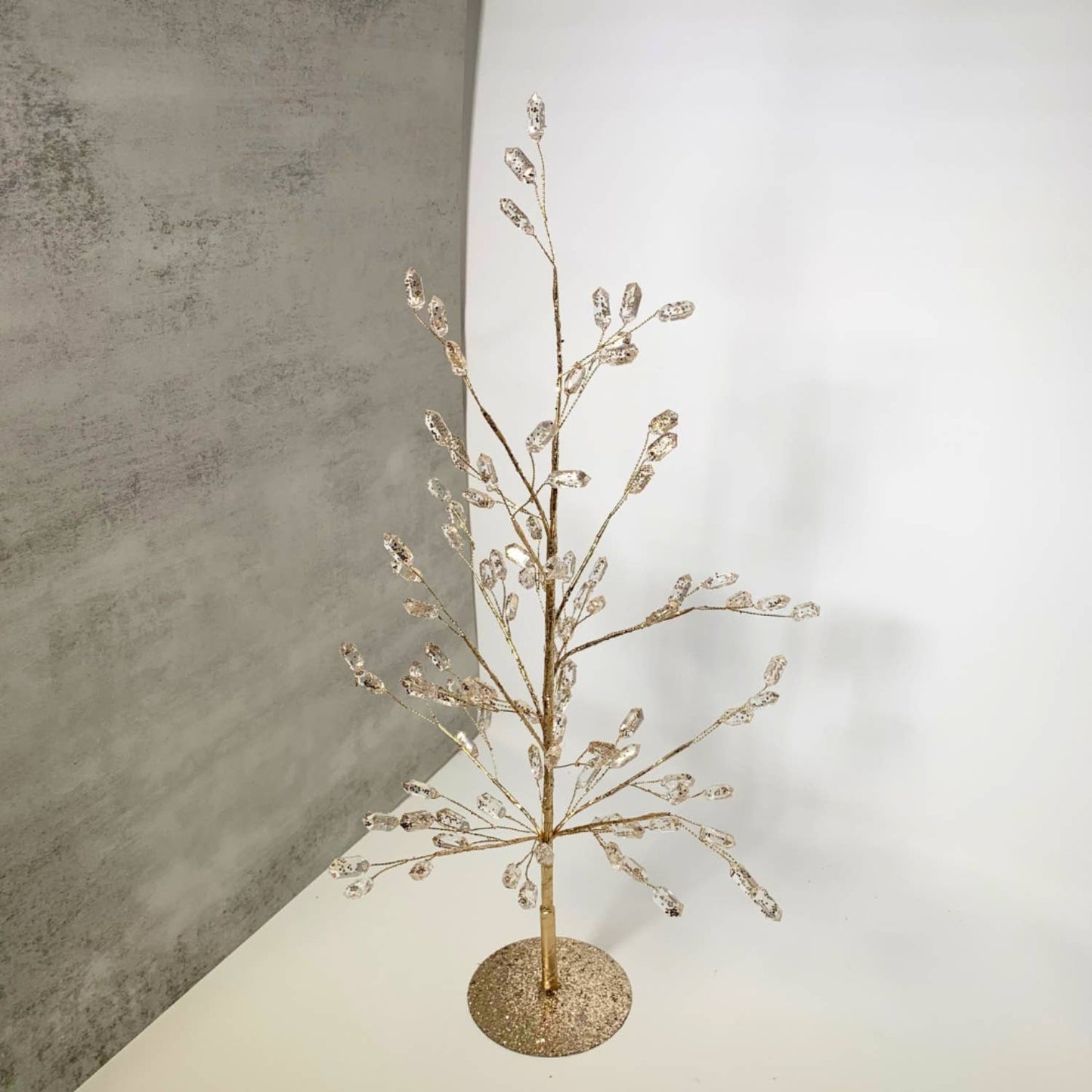 Elegant Acrylic Amethyst Gem Christmas Tree -Champagne 18.5"