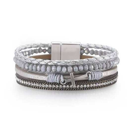 Magnetic Cross Bracelet for Women.