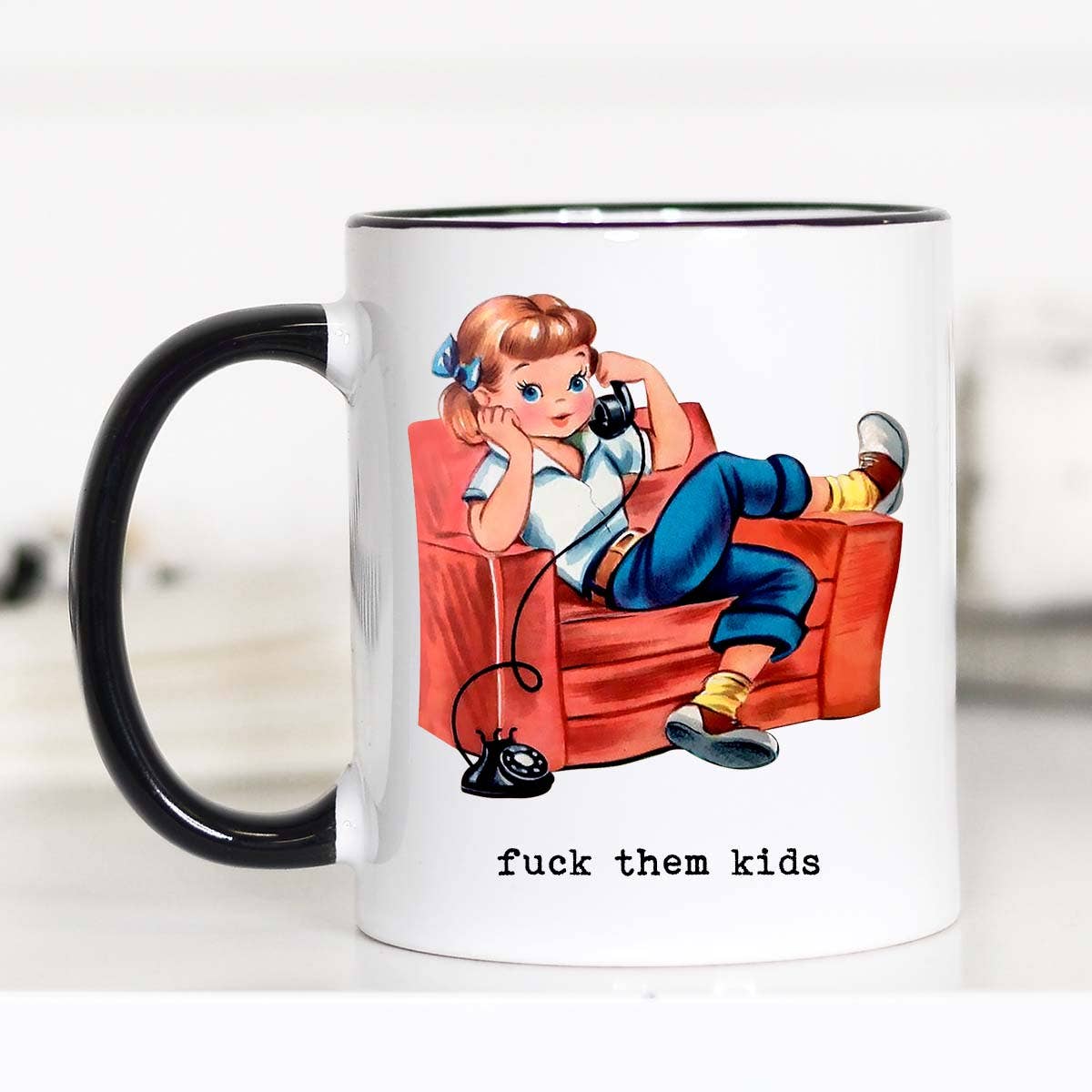 Fuck them Kids Funny Coffee Mug: 15oz