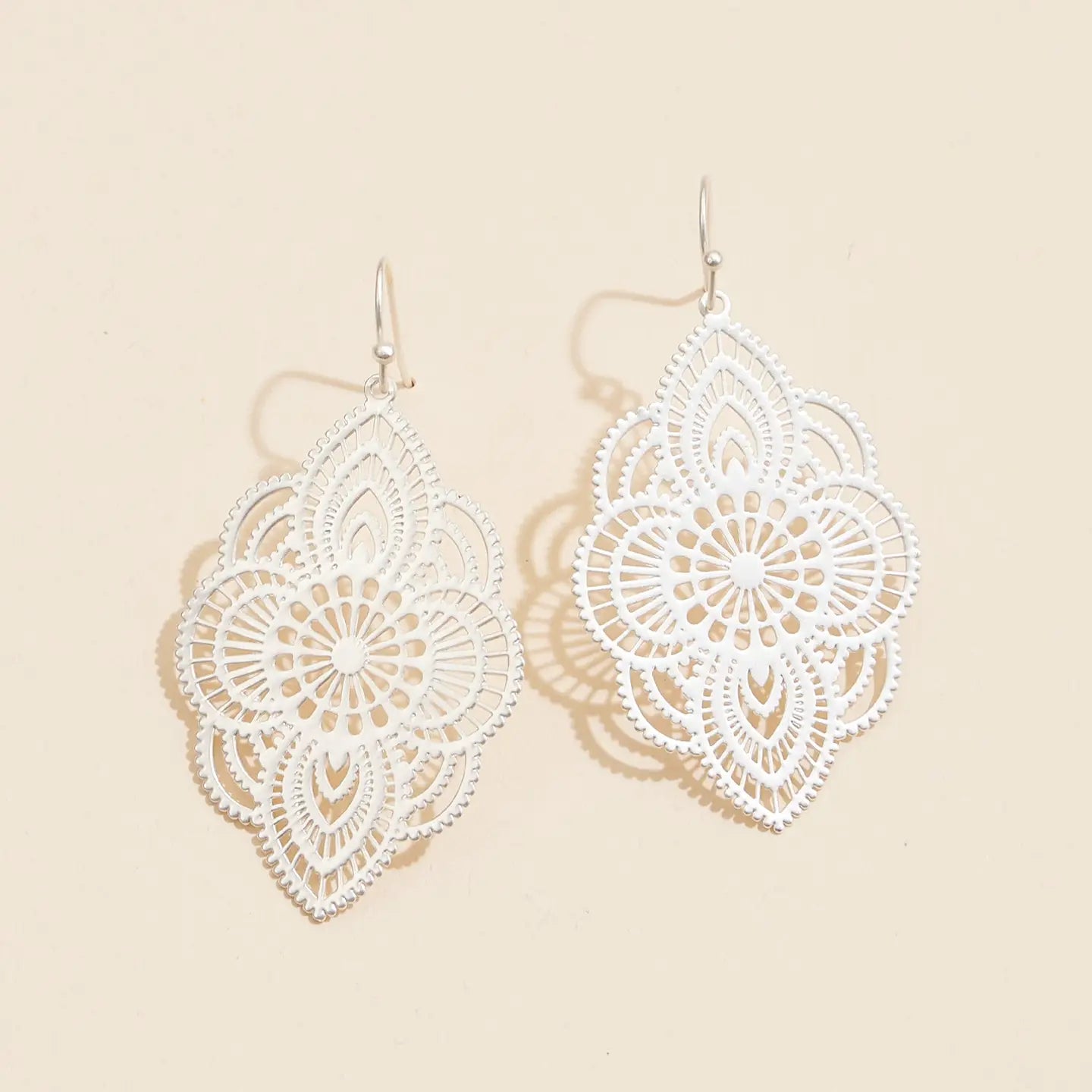 Silver Moroccan-Inspired Filigree Earrings
