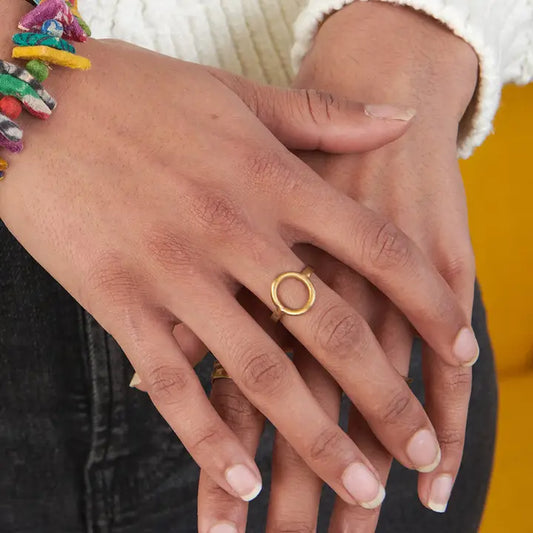 Fair Trade: Gold Petite Circle Ring