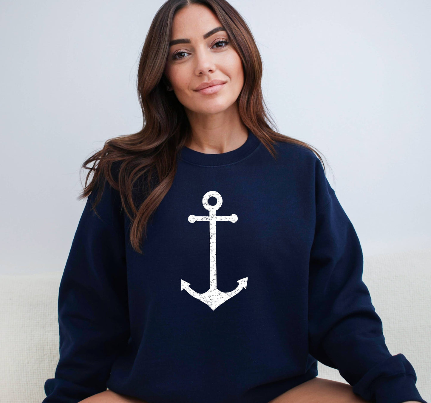 Navy Anchor Sweatshirt