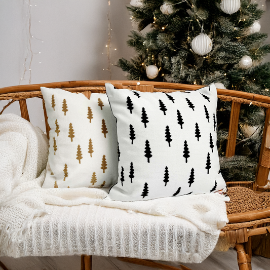 Cozy Pine Tree Throw Pillow