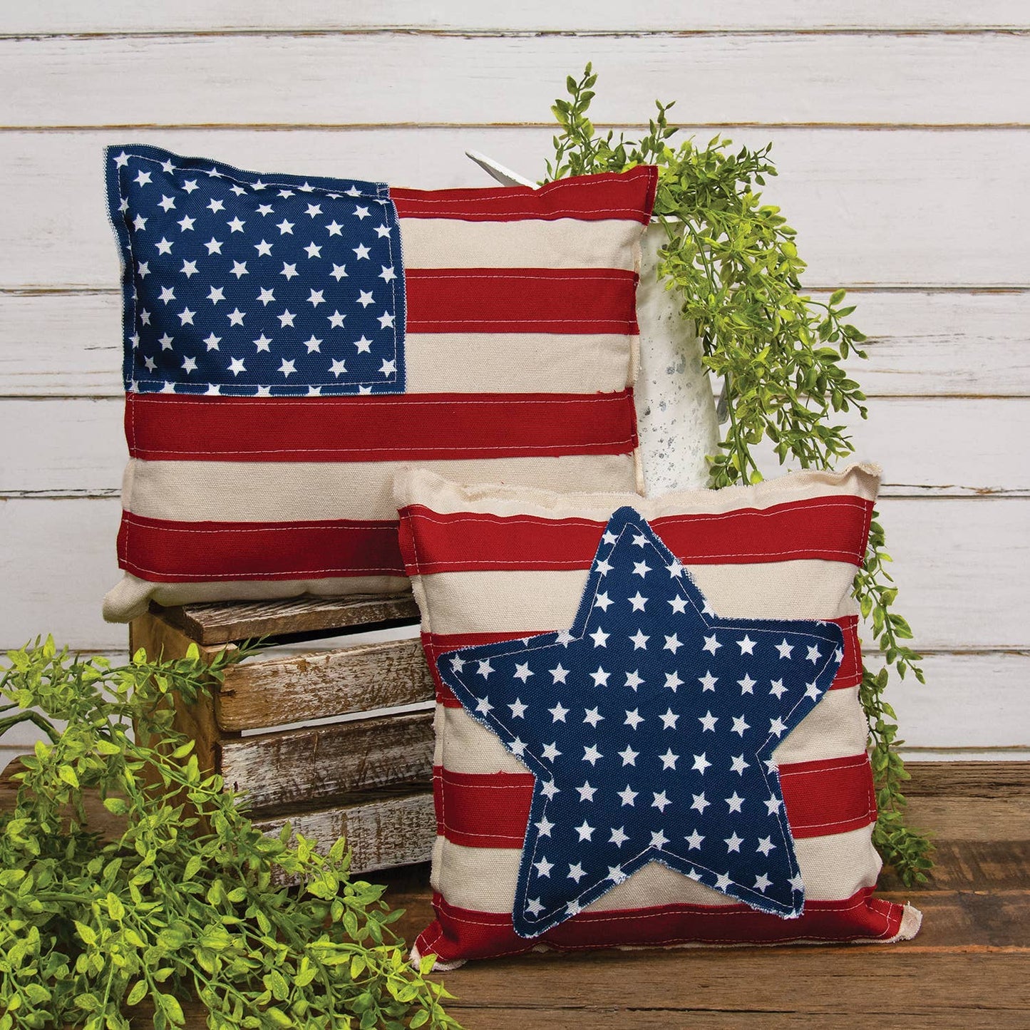 Patriotic Flag Fabric Pillow