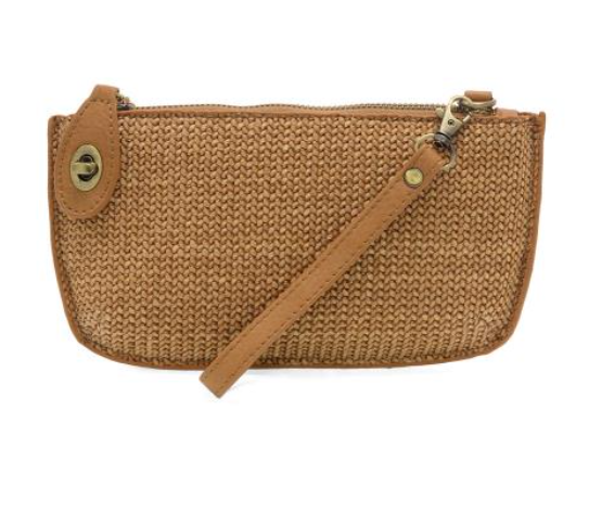 Camel Straw Mini Crossbody Wristlet Clutch (Copy)