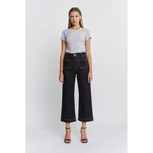Mica Deep Cove Suiper High Rise Wide Leg Cropped