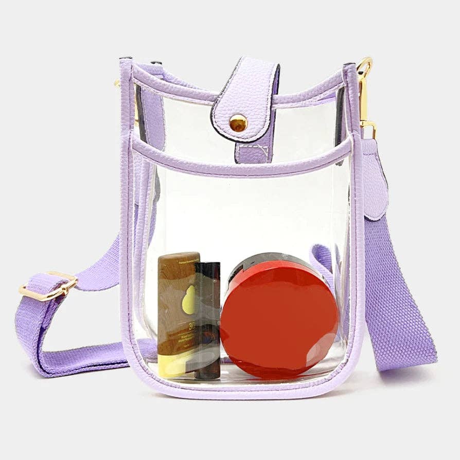 Mustard Game Day Mini Clear Crossbody Bag