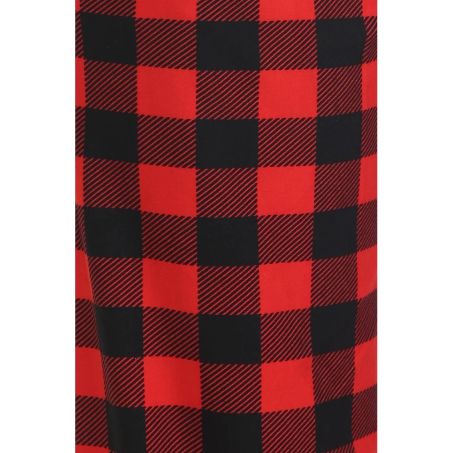 Buttery Soft Red/Black Buffalo Check Pajama Pants with Drawstring