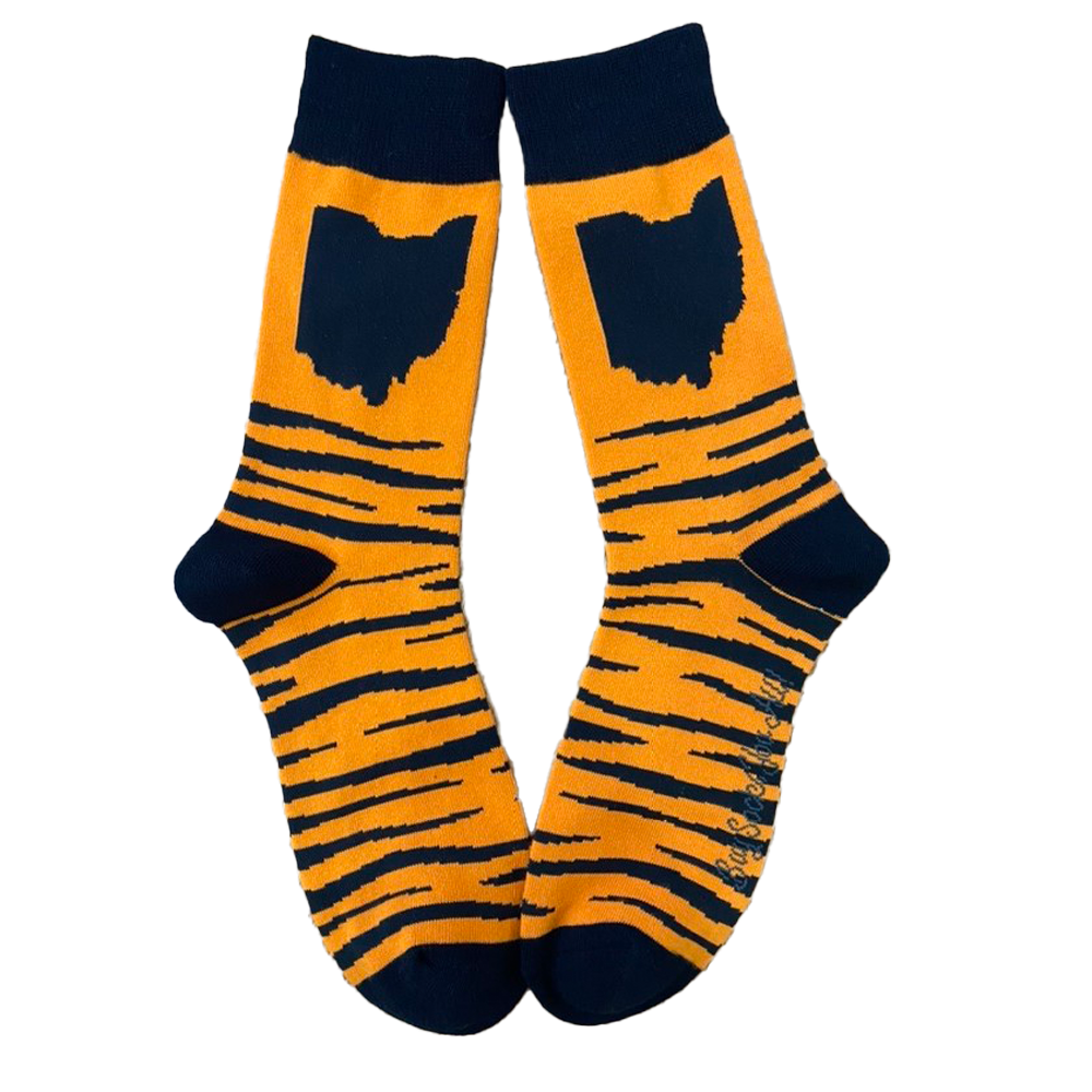 Ohio Bengals Stripes Men's Socks