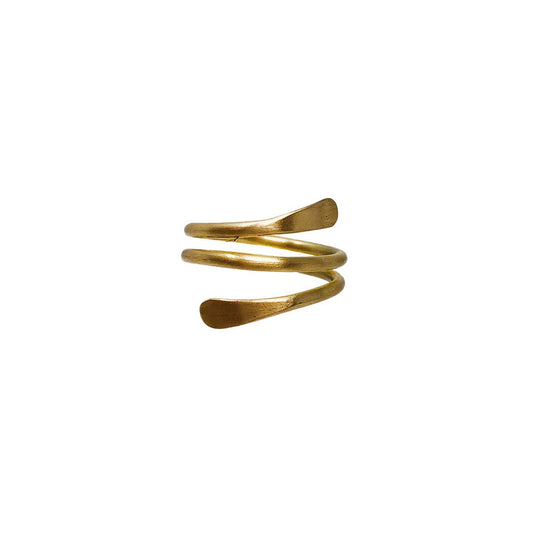 Fair Trade: Matte Gold Coiled Wrap Ring