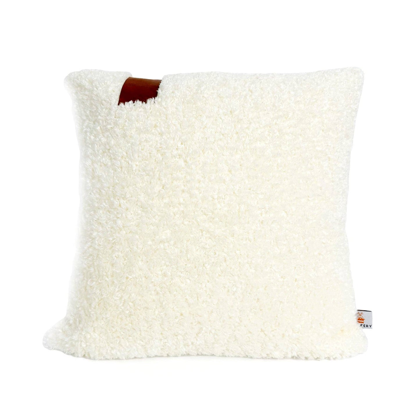 Cozy Teddy Throw Pillow, White