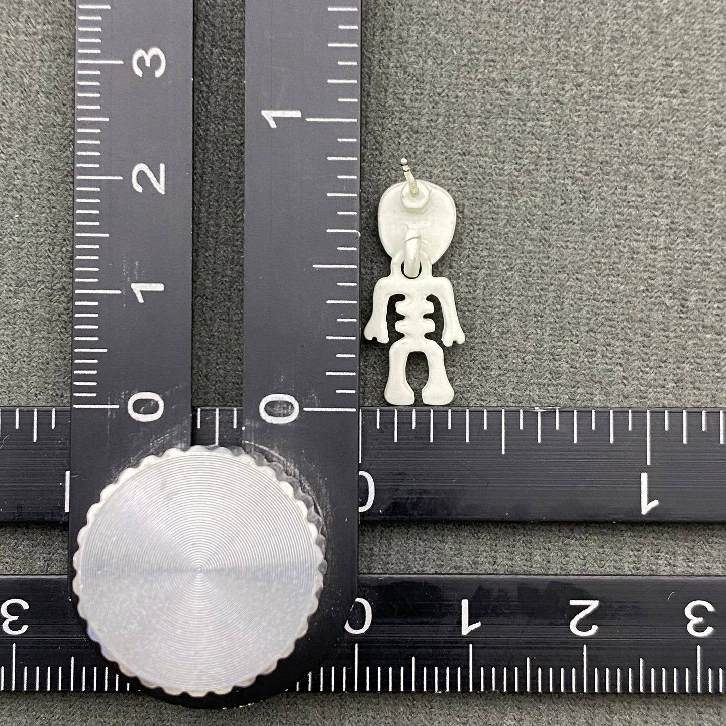 Halloween White Skull Post Earrings