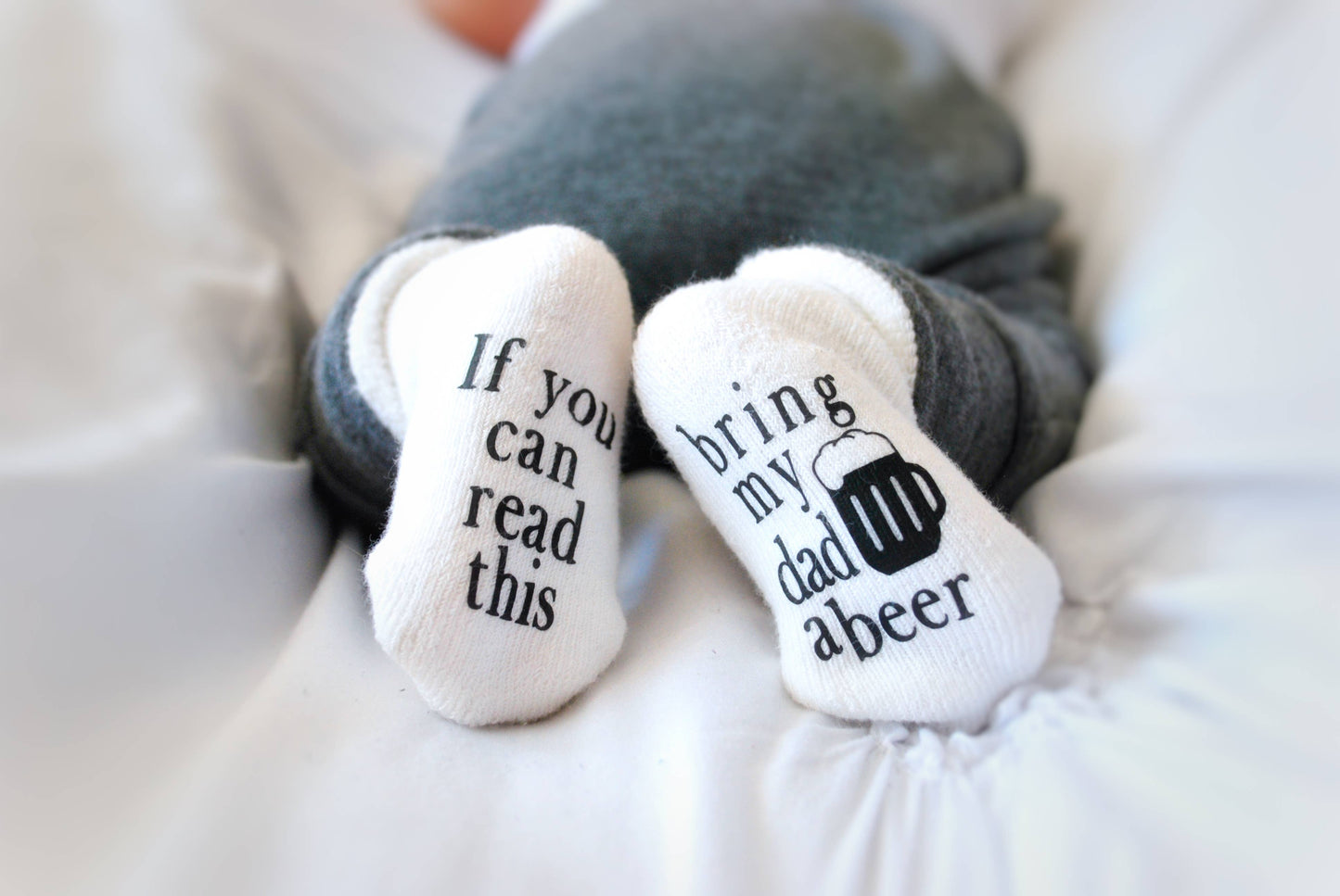 "Bring My Dad a Beer" Baby Socks