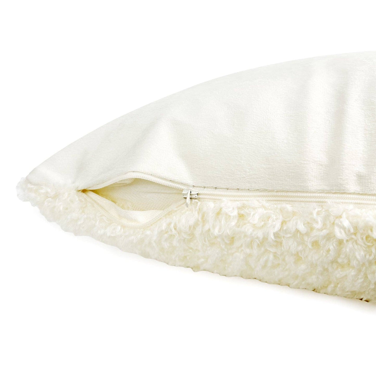 Cozy Teddy Throw Pillow, White