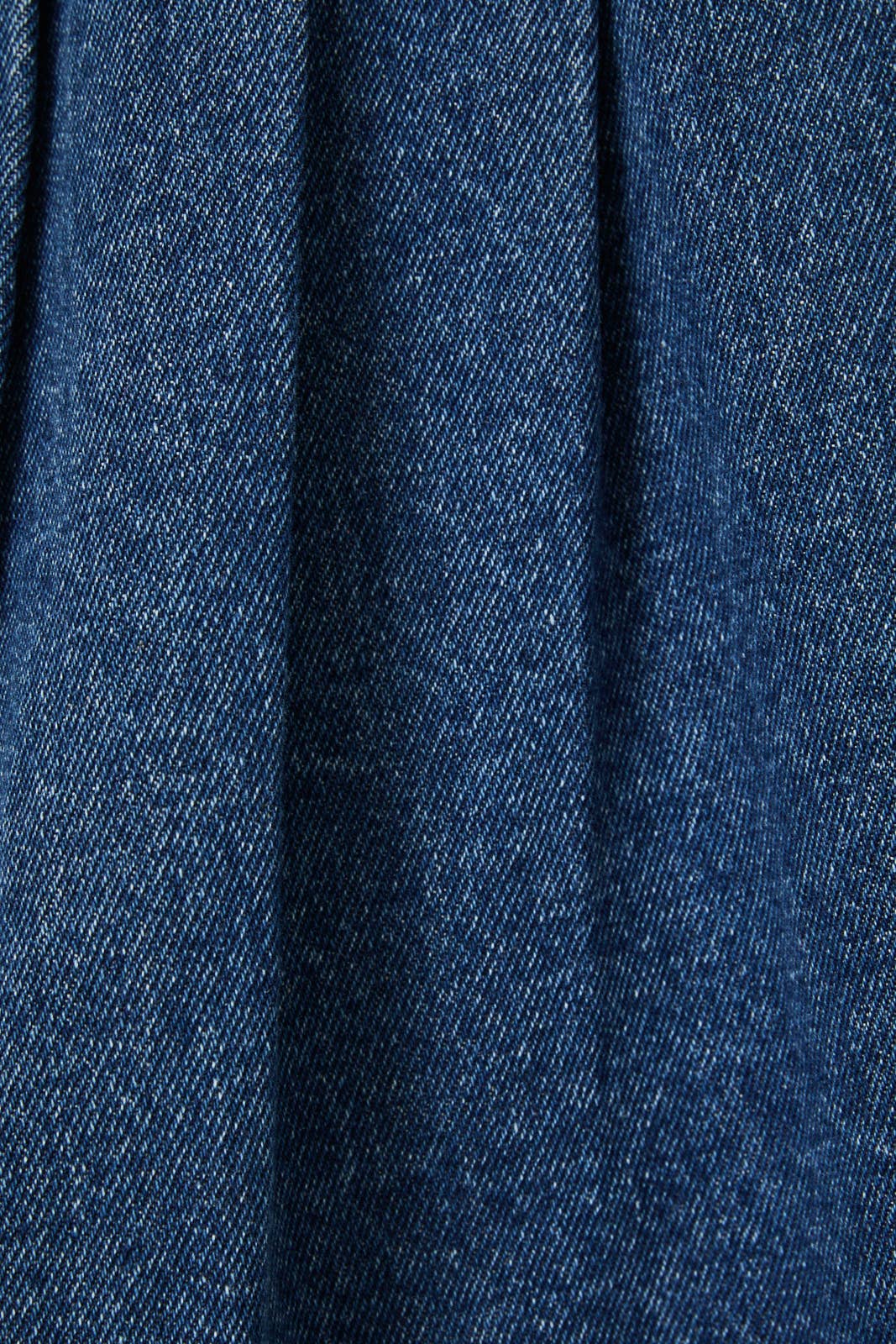 Pleated Detail Denim Skirt