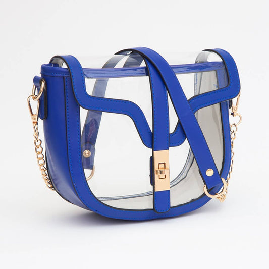 Clear Transparent Saddle Bag
: Blue