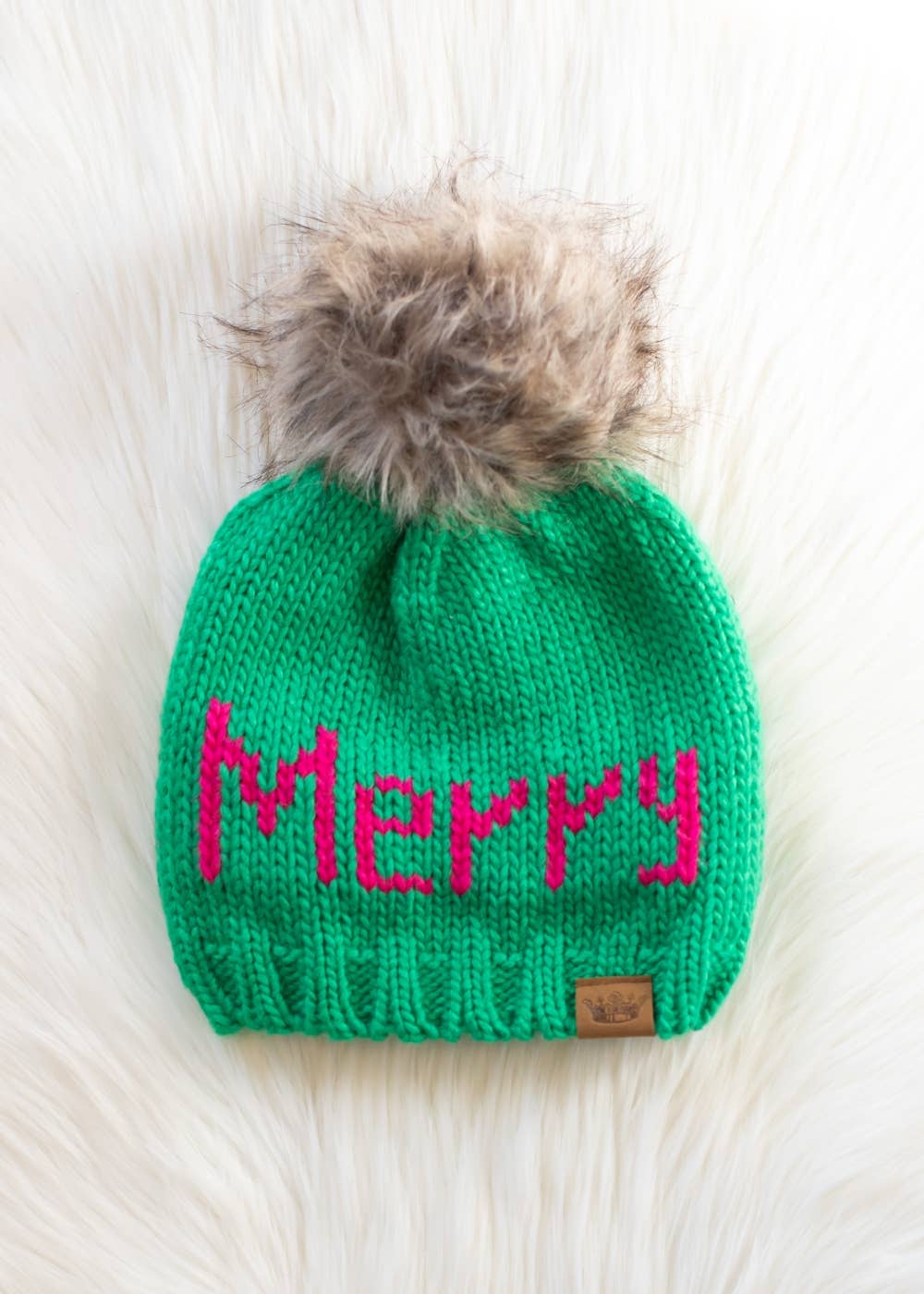 Bright Green Merry Pom Hat
