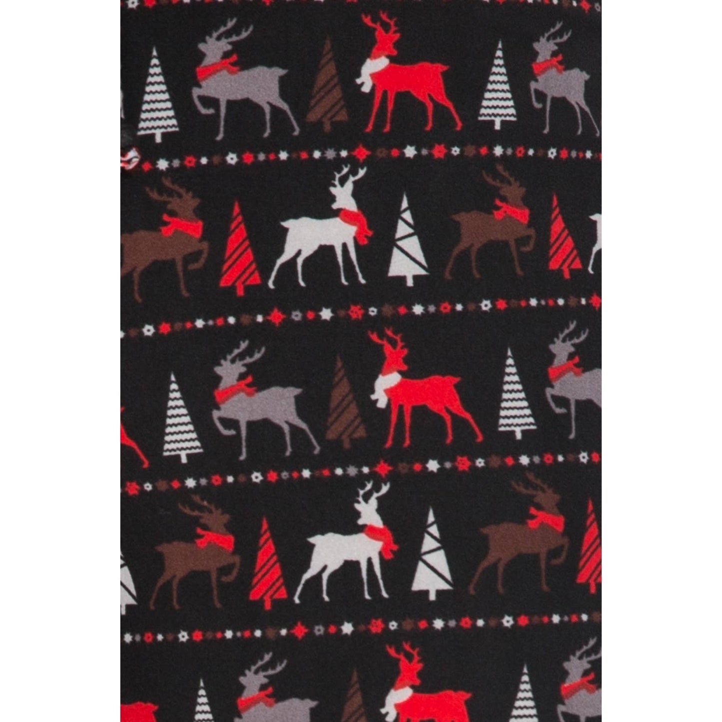 Buttery Soft Deer Print Pajama Pants with Drawstring