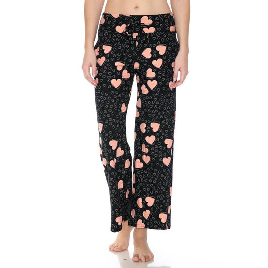 Valentines Buttery Soft Print Pajama Pants with Drawstring