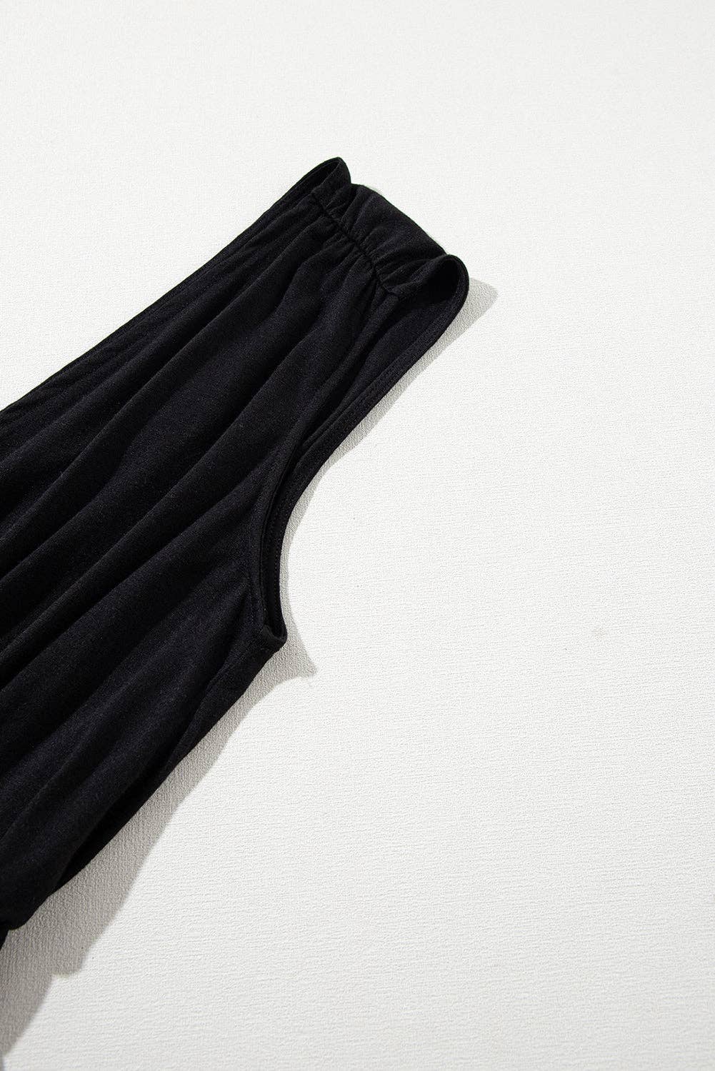 SALE Wide Leg Backless Jumpsuit: Black