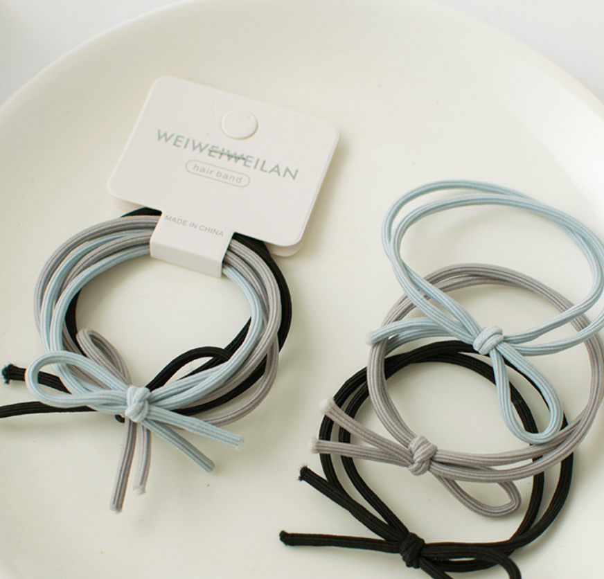 Spring-colored Knotted Hair Tie Set