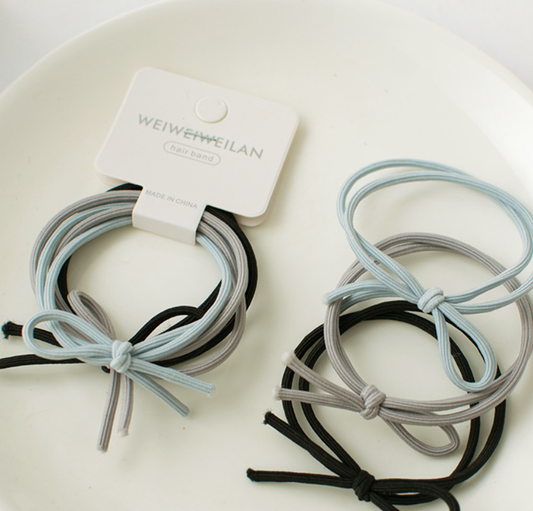 Spring-colored Knotted Hair Tie Set