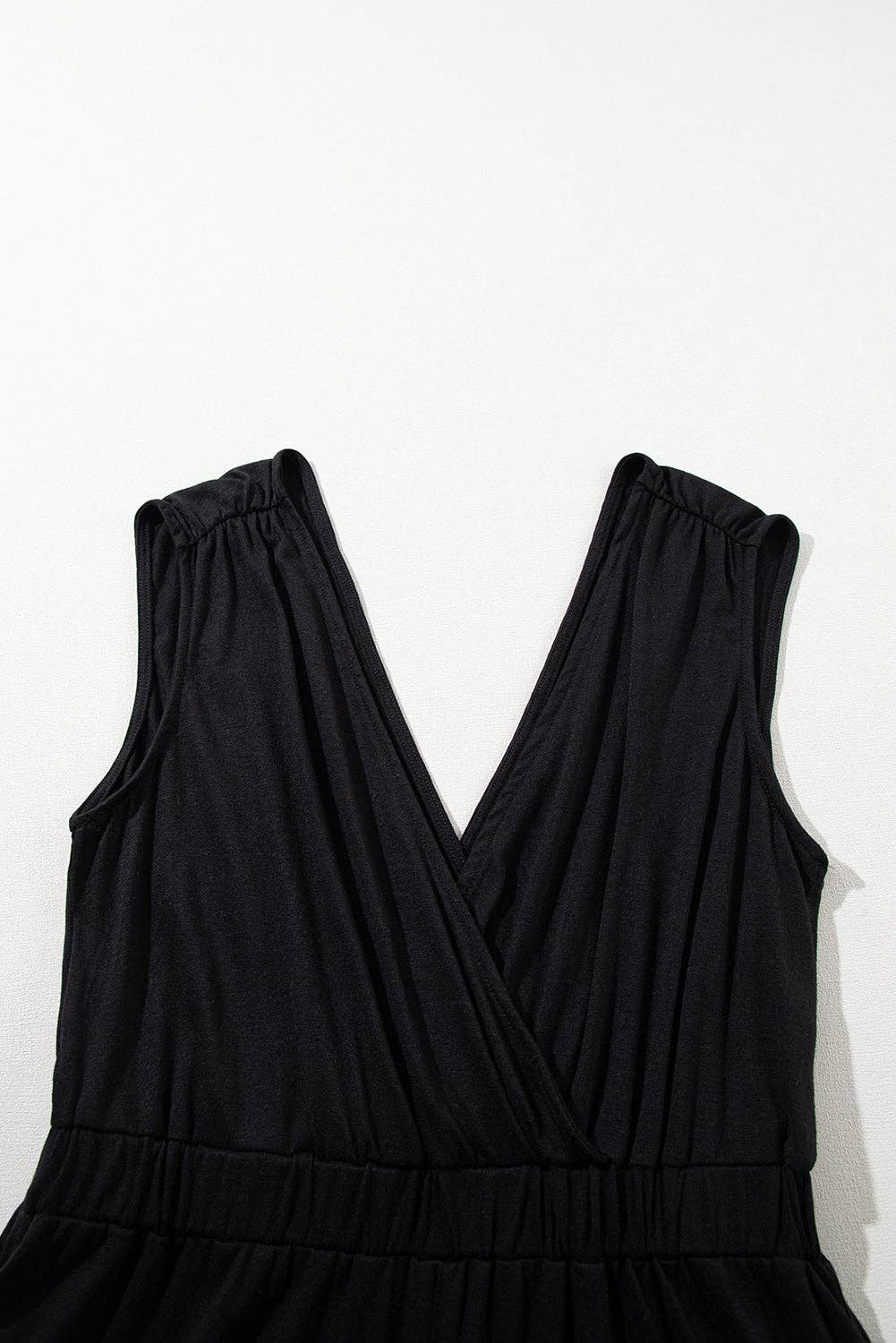SALE Wide Leg Backless Jumpsuit: Black