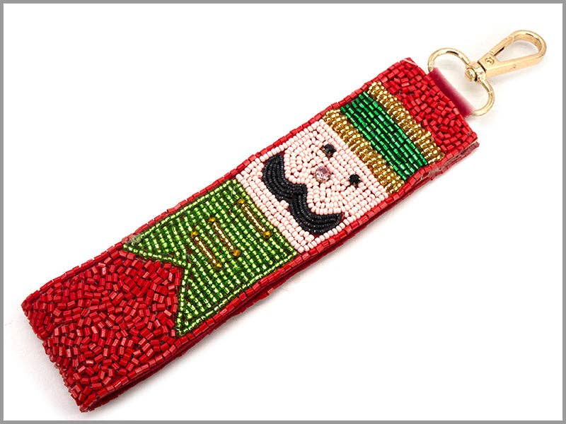 Seed Bead Nutcracker Key Chain