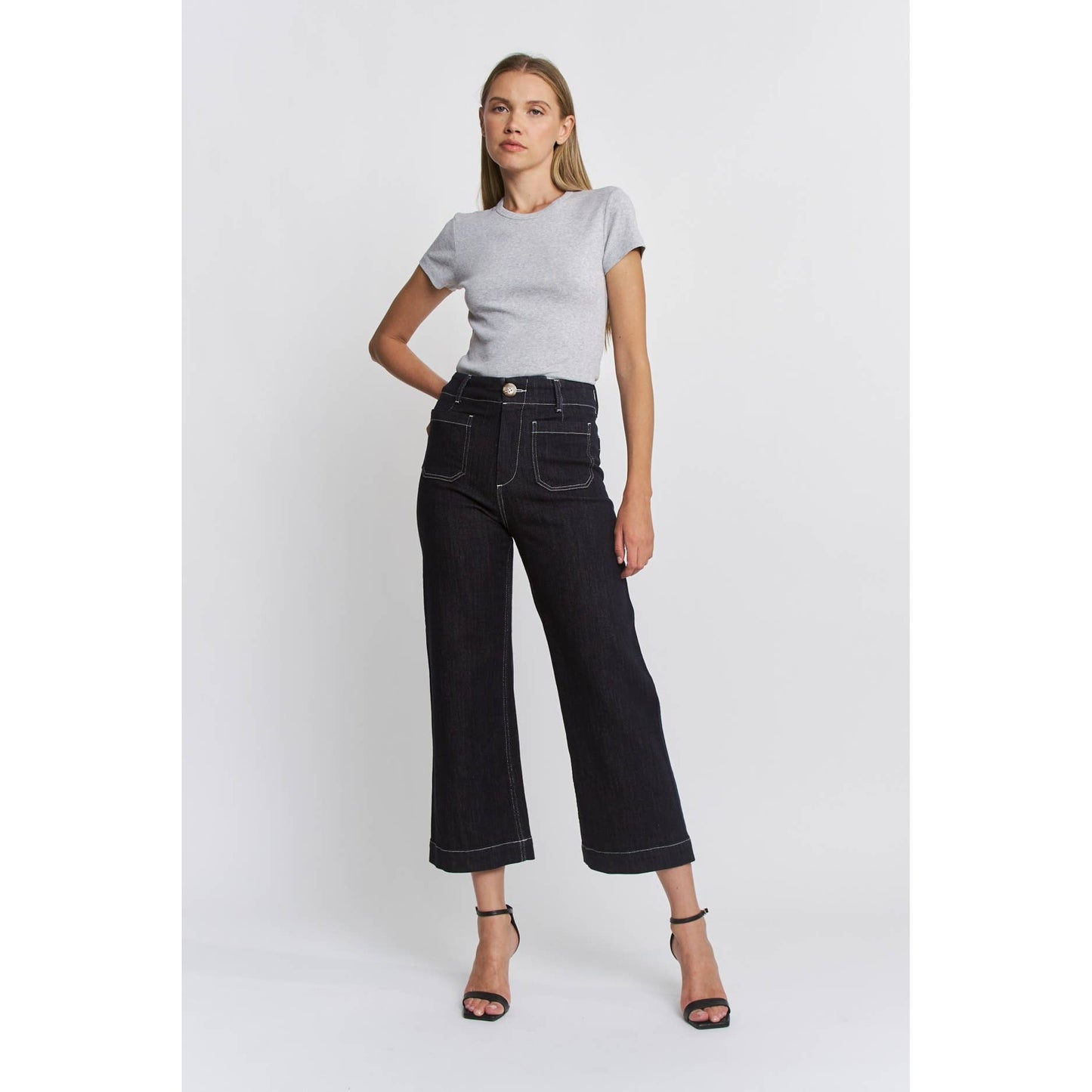 Mica Deep Cove Suiper High Rise Wide Leg Cropped