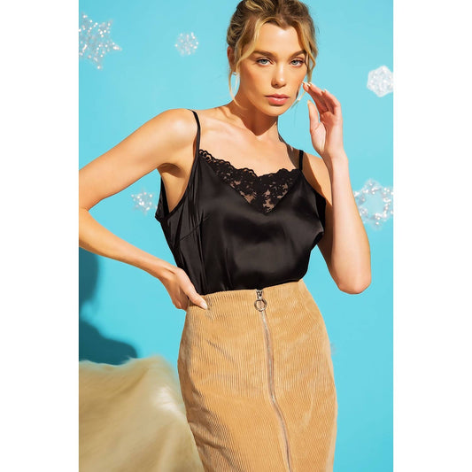 Taupe Corduroy Zip Up Mini Skirt