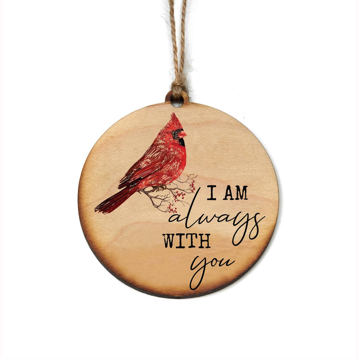I Am Always With You Cardinal Christmas Ornaments