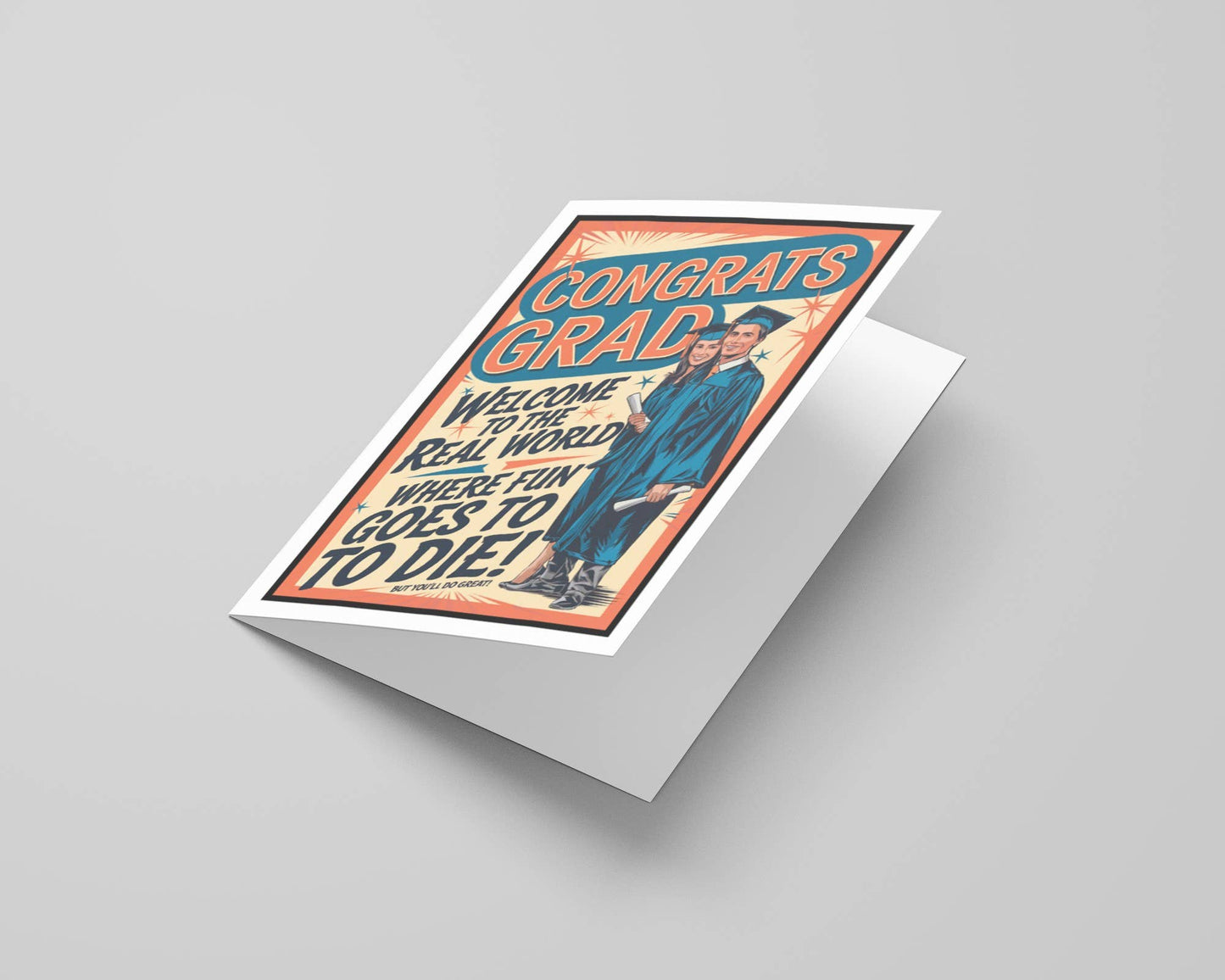 "Welcome to the Real World Graduation Card