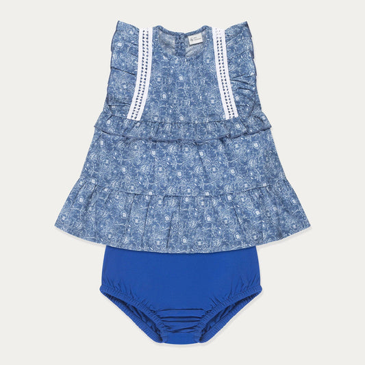 Floral Cotton Baby Girl Dress Set
